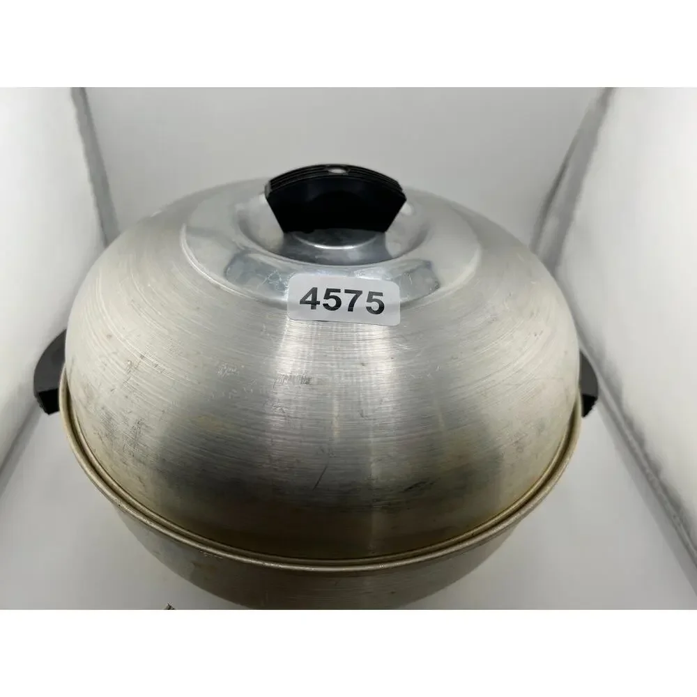 Vintage Silver Aluminum Bread or Bun Warmer 3-Piece‎ Serving Oven
